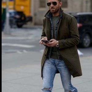 Ash Creek Men's Leather Blazer Jacket/Coat Size L